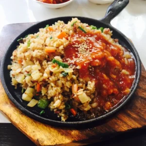 Veg fried rice with gravy
